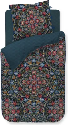 Produktbild von Pip Studio Perkal-Bettwäsche-Garnitur Il Ricamo Farbe Dark Blue Größe 135x200