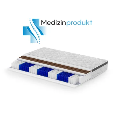 Obrázek produktu pro Matrace zdravotní, rozměr 160x200 cm, MEDIRO THERM, 7 zón, pružinový jádro s kapslovými pružinami (H3, H4), výška 24 cm, kvalitní matrace s pružinovým jádrem, vhodná pro alergiky