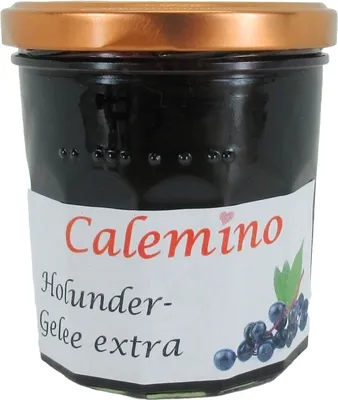 Produktbild von Holunder-Gelee extra mit braunem Rohrzucker 350g