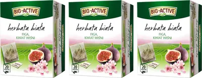 Produktbild von Weißer Tee Feige Kirschblüten 60 Teebeutel - weisser tee im Beutel - Big-Active