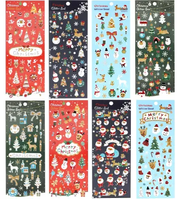Weihnachtssticker 380+ Glitzeraufkleber für Kinder DIY