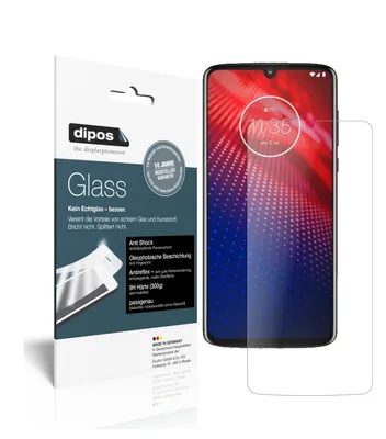 Produktbild von 1x Schutzfolie für Motorola Moto Z4 matt - Anti-Shock 9H Folie dipos Glass Kunststoffglas