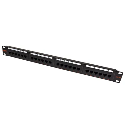 Obrázek produktu pro ROLINE Kat.5e 48,30cm (19")-Panel, 24 Ports, UTP, schwarz (26.11.0349)