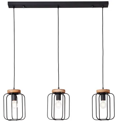 Produktbild von BRILLIANT Pendelleuchte, 3-flammig (Reihe) Tosh braun IP20 E27 40 Watt dimmbar g. f. Normallampe