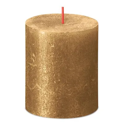 Produktbild von Bolsius Rustik Kerze Gold 80/68mm
