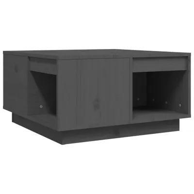 Produktbild von Couchtisch Grau 60x61x32,5 cm Massivholz Kiefer