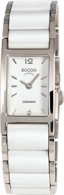 Produktbild von Boccia Damen Armbanduhr 3201-01 Ceramic weiß