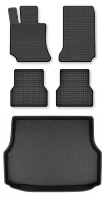 Immagine prodotto di Tappetini a vasca + bagagliaio per Mercedes-Benz Classe C W203 2000-2007 5 pezzi