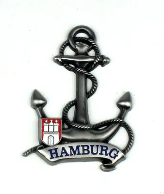 Produktbild von Magnet Anker Hamburg Blau Silber