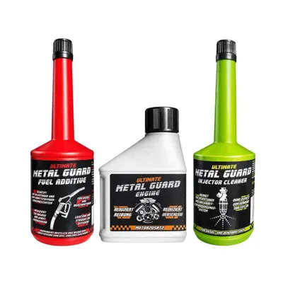 Produktbild von Metal Guard Set 700 ml Engine Fuel Injector Cleaner Motoröl Additiv Kraftstoffzusatz Diesel Benzin Motorschutz Reibungsschutz