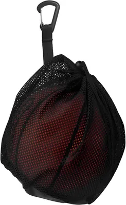 Imagen del producto de Red de almacenamiento con compartimento con cremallera y ganchos, de malla resistente, unidad individual, para baloncesto y fútbol