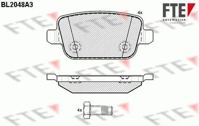 Produktbild von FTE 9010634 Bremsbeläge Satz Hinten Bremsklötze für FORD MONDEO IV Turnier (BA7) Focus II Schrägheck (DA, HCP, DP) S-MAX (WA6) GALAXY (WA6) KUGA I