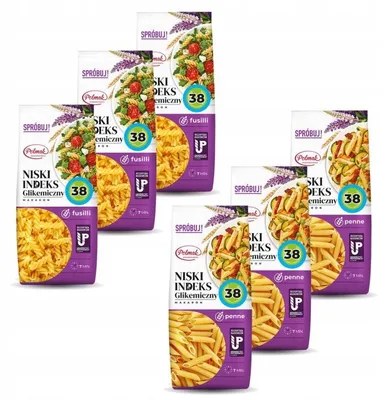 Obrázok produktu pre Polmak Nudel-Mix Penne & Fusilli, nízky glykemický index, 6 x 250 g