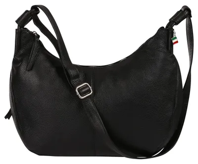 Obrázok produktu pre Dámska taška Florence, kožená taška cez rameno, čierna, rozmery 10 x 43 x 27 cm, OTF192S1