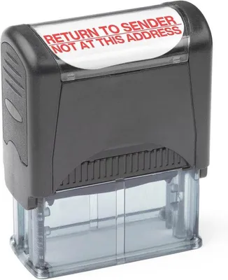 Productafbeelding van Zelfinkterende rubberen stempel met navulbare inkt - 3,6 cm x 1,3 cm