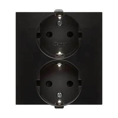 Obrázek produktu pro Kontakt-Simon DGSZ2Z/48, Antracit, Plast, IP20, 250 V, 82 mm, 49 mm