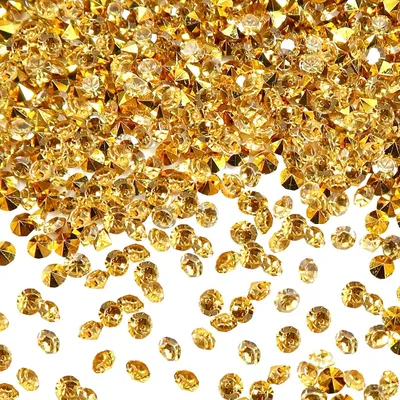 Productafbeelding van Acryldiamanten, goudkleurig, 3 mm, 5000 stuks, voor tafeldecoratie