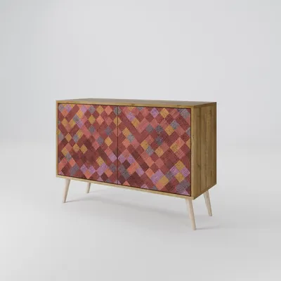 Produktbild von Spacerebels Kommode mit 2 Türen - Sideboard Komodenschrank - Highboard - Kleiderschrank Möbel - Wohnzimmer Schlafzimmer - 57,5×111×42 (HxBxT)