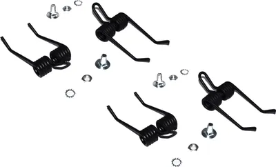 Four spring assemblies and associated hardware are laid out on a white background.