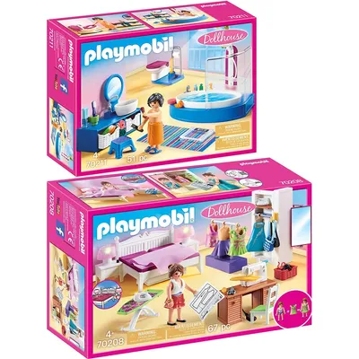 Produktbild von PLAYMOBIL 70208 70211 Dollhouse 2er Set Schlafzimm