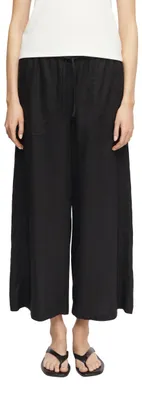 Produktbild von Comma Damen Hose Modell 316, Wide-Leg-Schnitt, High-Rise-Passform, Leinenmix, Gr. 42
