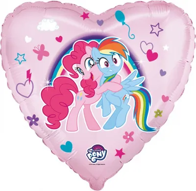 Produktbild von My little Pony Folienballon Herz rosa