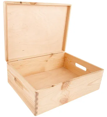 Productafbeelding van Creative Deco XL Houten Doos Opberg-Kist, 40 x 30 x 14 cm (+/-1cm)