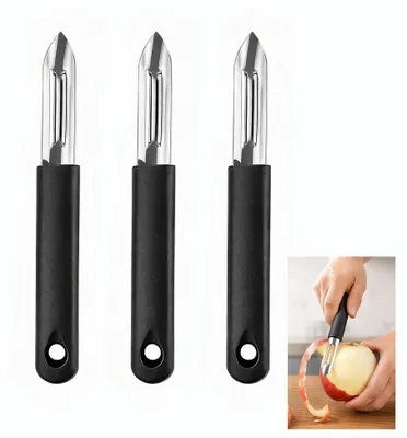 3er-Set Sparschäler aus Edelstahl, Gemüseschäler mit präziser Klinge