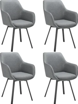 Produktbild von tectake® Drehbarer Armlehnstuhl Alicon gepolstert 57 x 59 x 88 cm