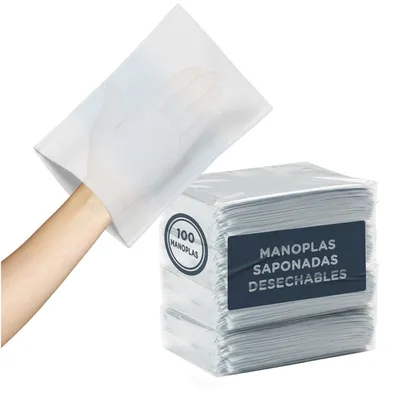 Imagen del producto de KediLife Manoplas Saponadas Desechables - 200x Manoplas Esponjas Jabonosas