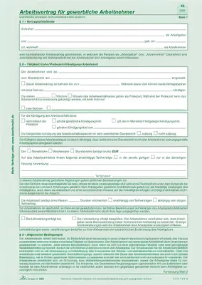 Produktbild von RNK Arbeitsvertrag 542  gewerbliche Arbeitnehmer DIN A VPE=3