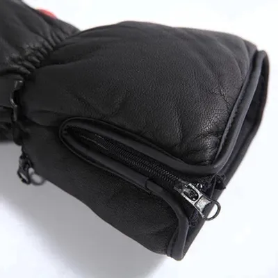 Productafbeelding van Verwarmde Handschoenen - Oplaadbaar - Leren Schapenvacht - Waterdicht - Voor Outdoor En Sport