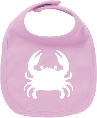 Produktbild von Huuraa Unisex Babylatz Krabbe Silhouette Geschenk Babypink  Baumwolle Krabbe Mitbringsel
