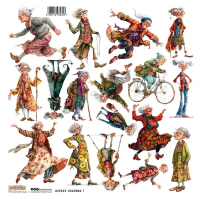 Immagine prodotto di STICKERS Adesivi decorativi ScrapLove - Nonna stravagante 1 Nonne pazze