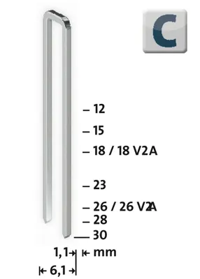 Image de Agrafe C 4 23Mm 1100pcs