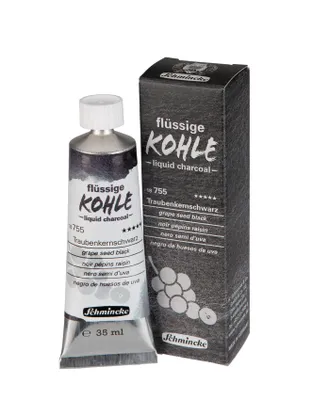 Produktbild von Schmincke Flüssige Kohle 18755009 Traubenkernschwarz 35ml liquid charcoal