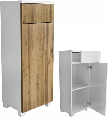 Zdjęcie produktu dla KOMODA ŁAZIENKOWA wisząca stojąca dąb wotan 30 cm