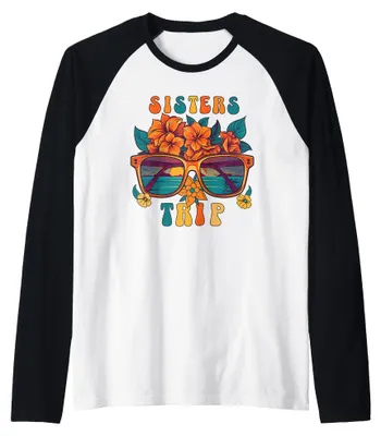 Productafbeelding van Zustersuitje, tropisch strandvakantie, zonnebril, model raglan