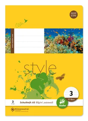 Produktbild von Staufen® style 040532003 Heft LIN3 A5 32 Blatt 80g/qm 21 Doppellinien