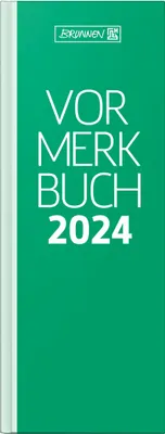 Produktbild von BRUNNEN 1078502504 Vormerkbuch Modell 785 (2024), 1 Seite = 1 Tag, 108 × 297 mm, 384 Seiten, Deckenband, grün