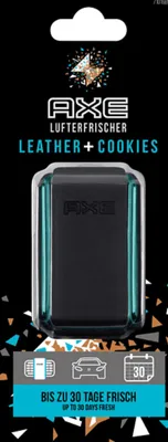 Produktbild von AXE Vent Leather + Cookies, Einsteckbarer Lufterfrischer, Vent, Schwarz, Blau, 30 Tag(e), Sichtverpackung
