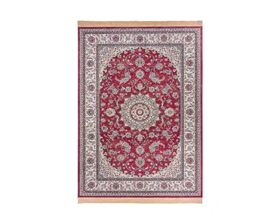 Zdjęcie produktu dla Dywan tradycyjny 160x230 do salonu, klasyczny wzór czerwono kremowy