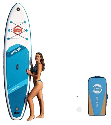 Produktbild von Aufblasbares Paddle Board, PVC-Material, 335 cm x 86 cm x 15 cm, Geeignet für Erwachsene, Rutschfestes Design, Tragfähigkeit 250 kg