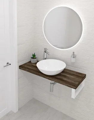 Obrázok produktu pre Sapho AVICE doska na umývadlo 70 x 36 cm, hrúbka 5 cm, tmavý dub