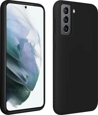 Produktbild von Avizar, Halbsteife Silikon Handyhülle für Samsung Galaxy S21, Soft Touch, Schwarz