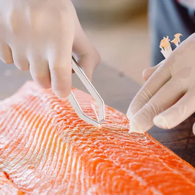 Produktbild von Fischgrätenpinzette - Effizient zum Entfernen von Fischgräten - 1 Stück - Edelstahl