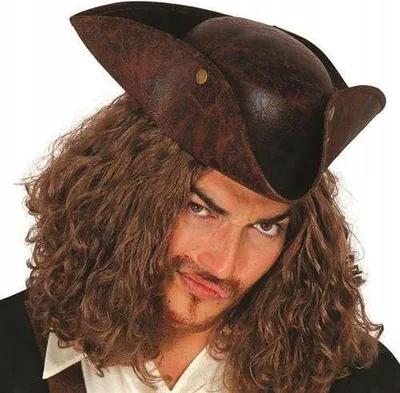 Produktbild von Piratenhut Mütze Braun Dreispitz Korsarenkostüm Karnevalsball