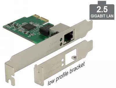 Produktbild von DeLOCK PCI Express x1 Karte 1 x RJ45 2,5 Gigabit LAN RTL8125, Eingebaut, Kabelgebunden, PCI Express, Ethernet, 2500 Mbit/s
