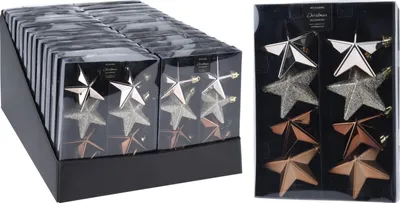 Produktbild von 8er Set langlebige Christbaumkugeln in Bernsteintönen