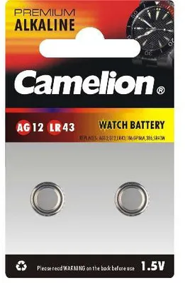 Produktbild von Camelion | AG12/LR43/LR1142/386 | Alkaline Knopfzelle | 2 Stk.